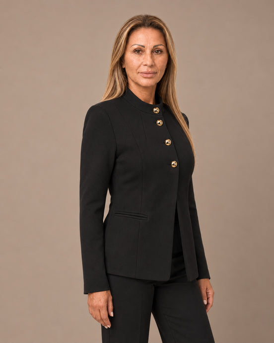 Maryley Abbigliamento Giacca in felpa con collo alla coreana 