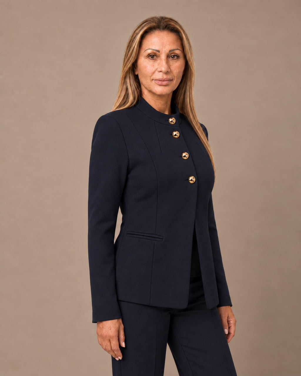 Maryley Abbigliamento Giacca in felpa con collo alla coreana 
