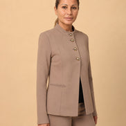 Maryley Abbigliamento Giacca in felpa con collo alla coreana 
