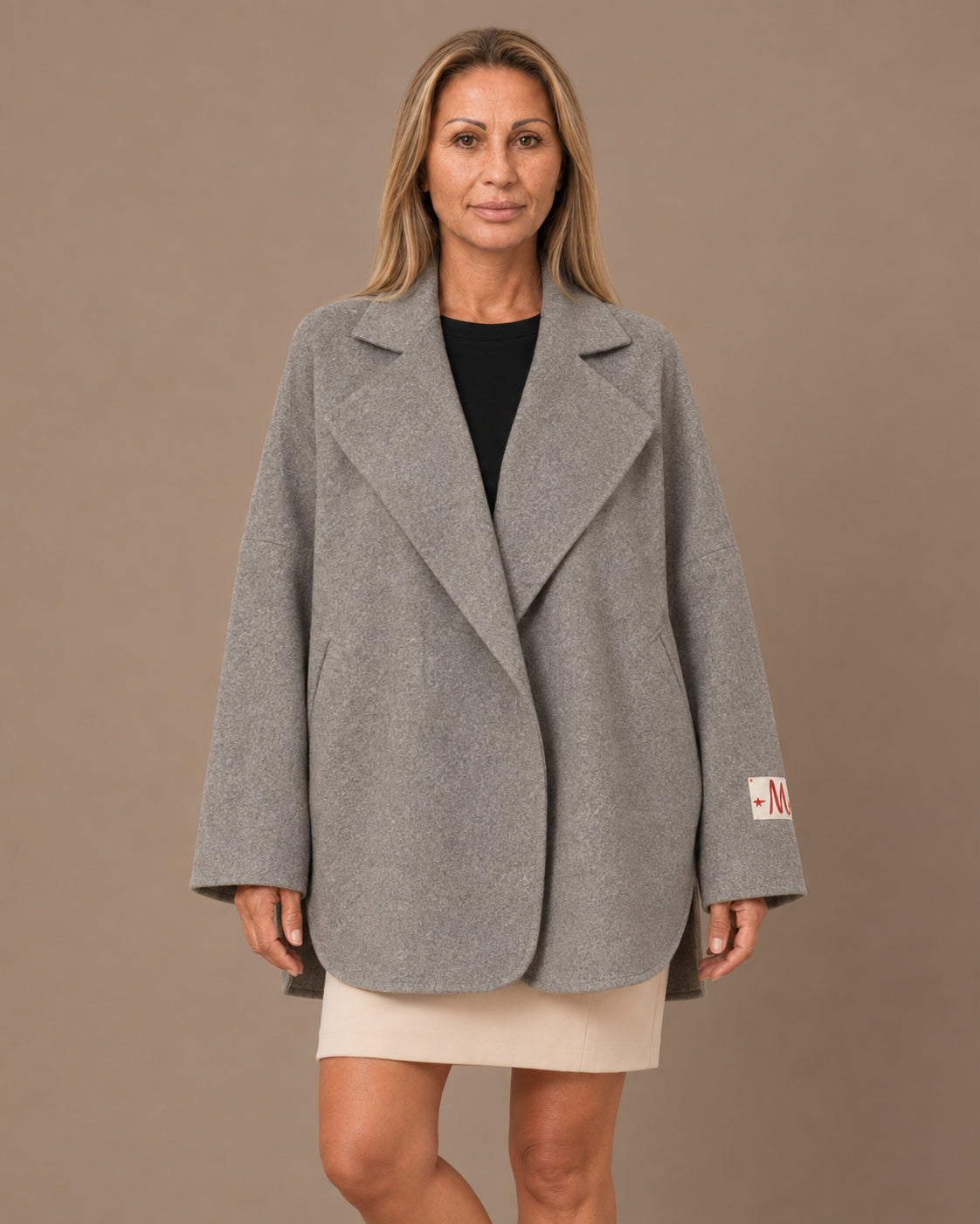 Maryley Abbigliamento Giacca oversize in panno misto lana 
