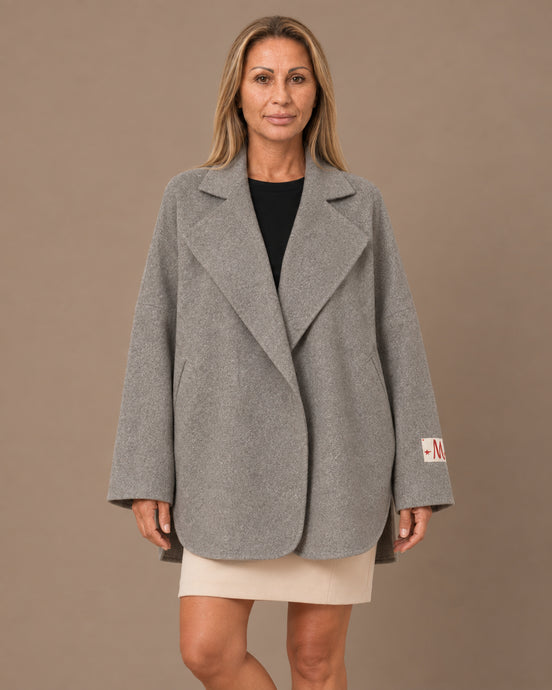 Maryley Abbigliamento Giacca oversize in panno misto lana 