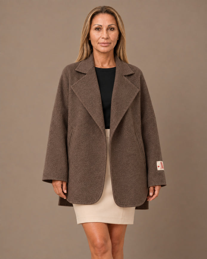 Maryley Abbigliamento Giacca oversize in panno misto lana 