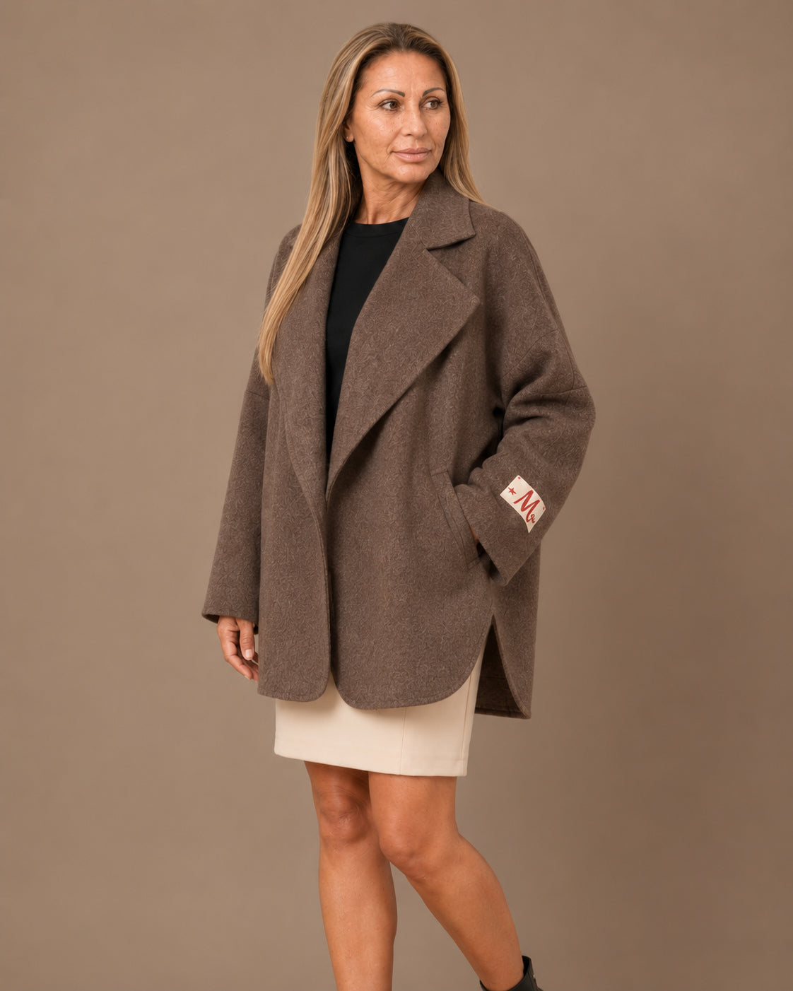 Maryley Abbigliamento Giacca oversize in panno misto lana 