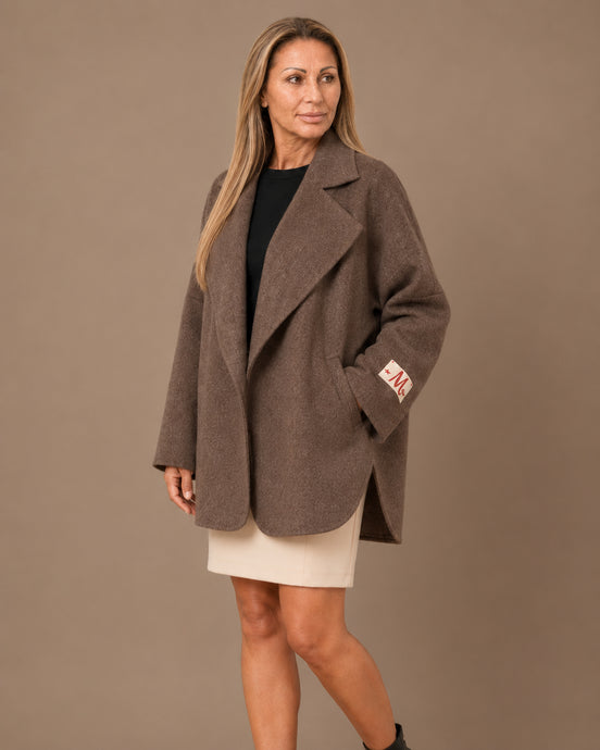 Maryley Abbigliamento Giacca oversize in panno misto lana 