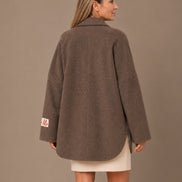 Maryley Abbigliamento Giacca oversize in panno misto lana 