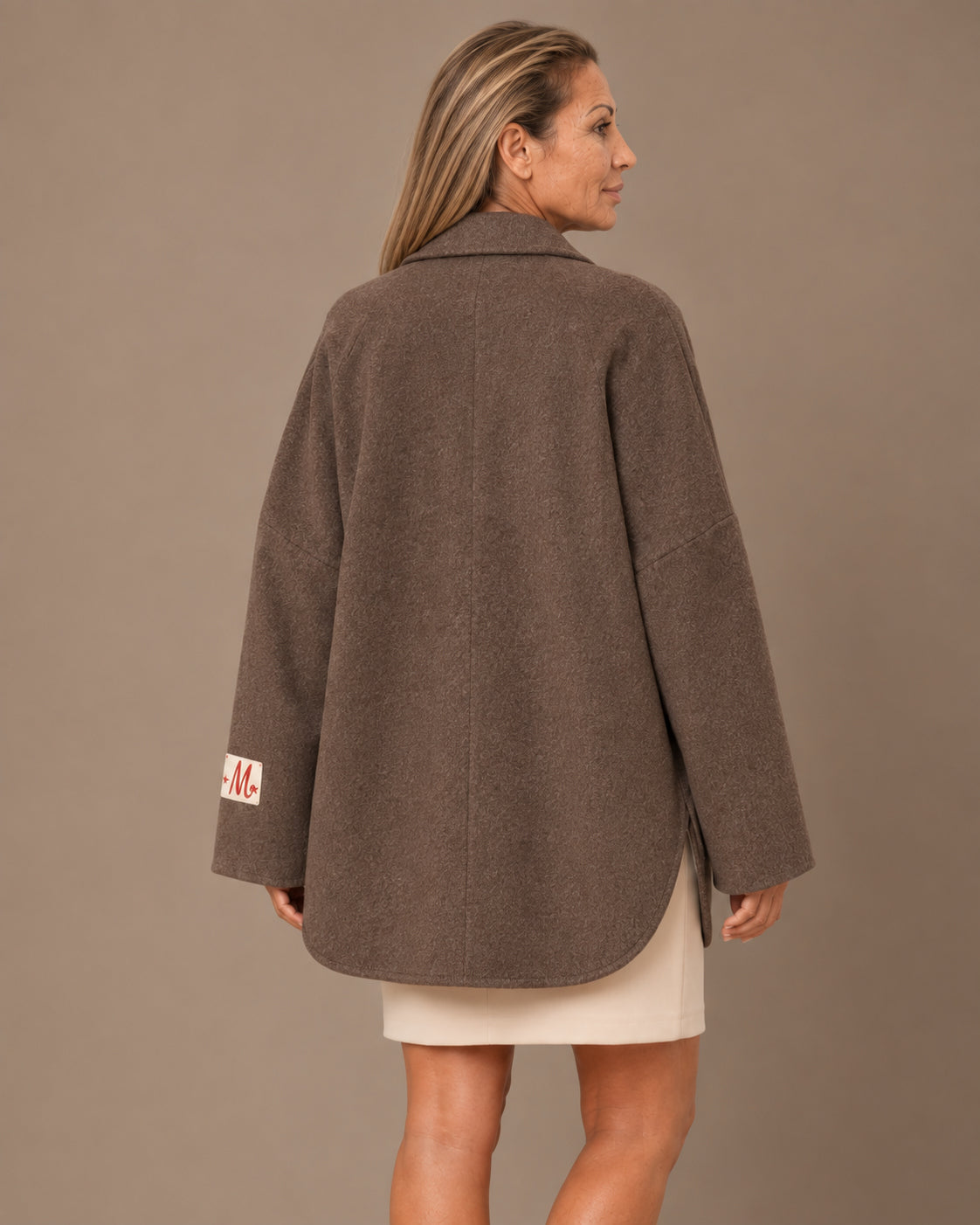 Maryley Abbigliamento Giacca oversize in panno misto lana 