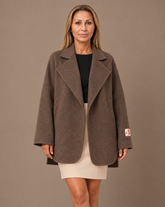Maryley Abbigliamento Giacca oversize in panno misto lana 