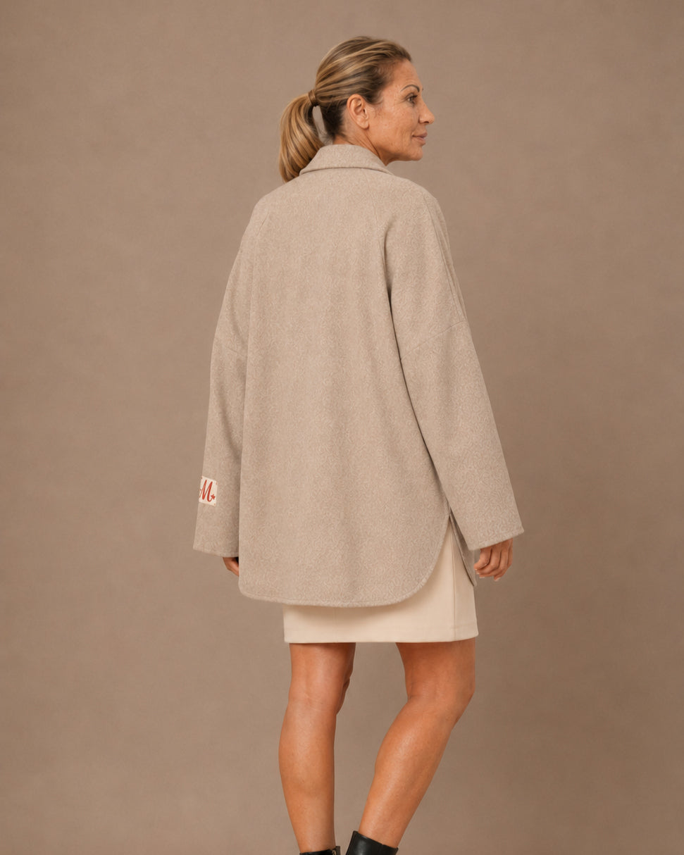 Maryley Abbigliamento Giacca oversize in panno misto lana 