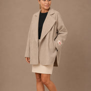 Maryley Abbigliamento Giacca oversize in panno misto lana 