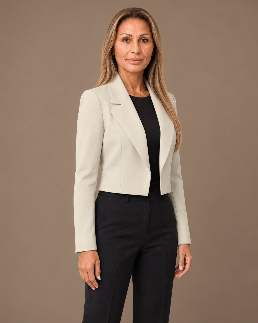 Maryley Abbigliamento Spencer aperto foderato in tessuto tecnico 