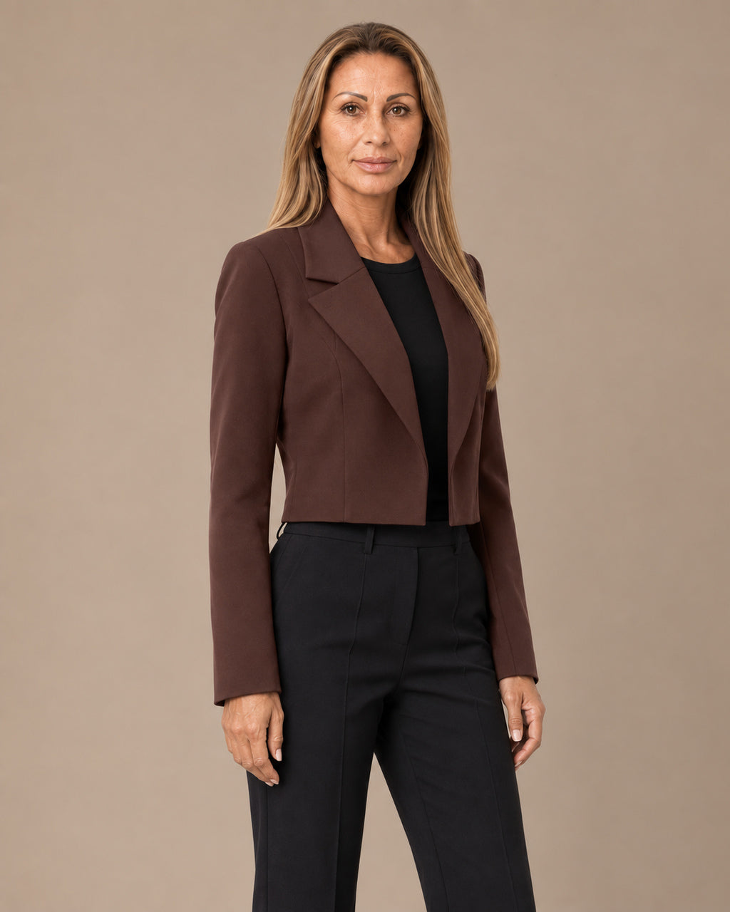 Maryley Abbigliamento Spencer aperto foderato in tessuto tecnico 