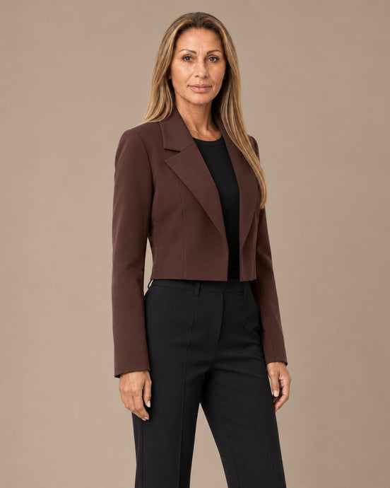 Maryley Abbigliamento Spencer aperto foderato in tessuto tecnico 