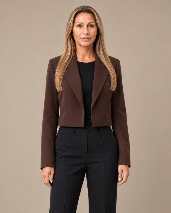 Maryley Abbigliamento Spencer aperto foderato in tessuto tecnico 