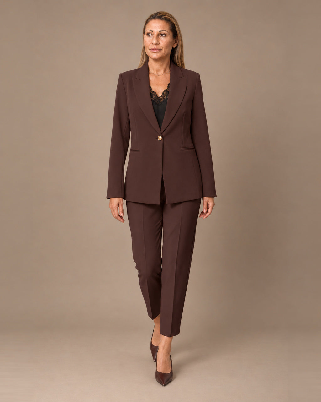 Maryley Abbigliamento Giacca monopetto con bottone metallico 