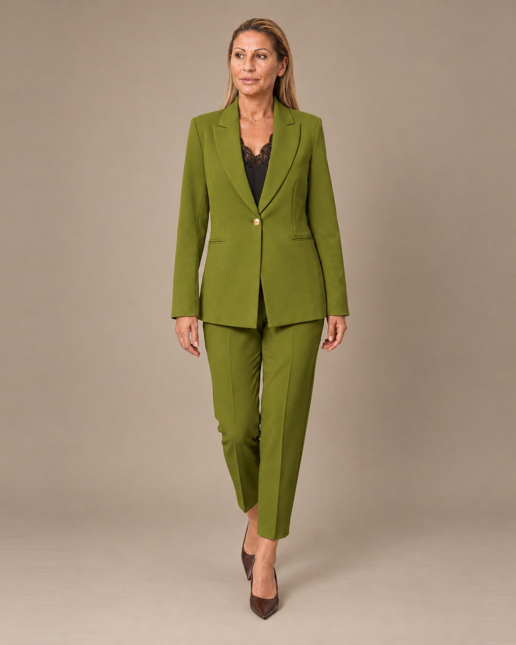 Maryley Abbigliamento Giacca monopetto con bottone metallico 