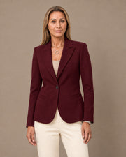 Giacca monopetto in punto Milano Maryley Burgundy
