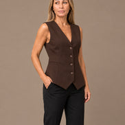 Maryley Abbigliamento Gilet monopetto in tessuto tecnico 