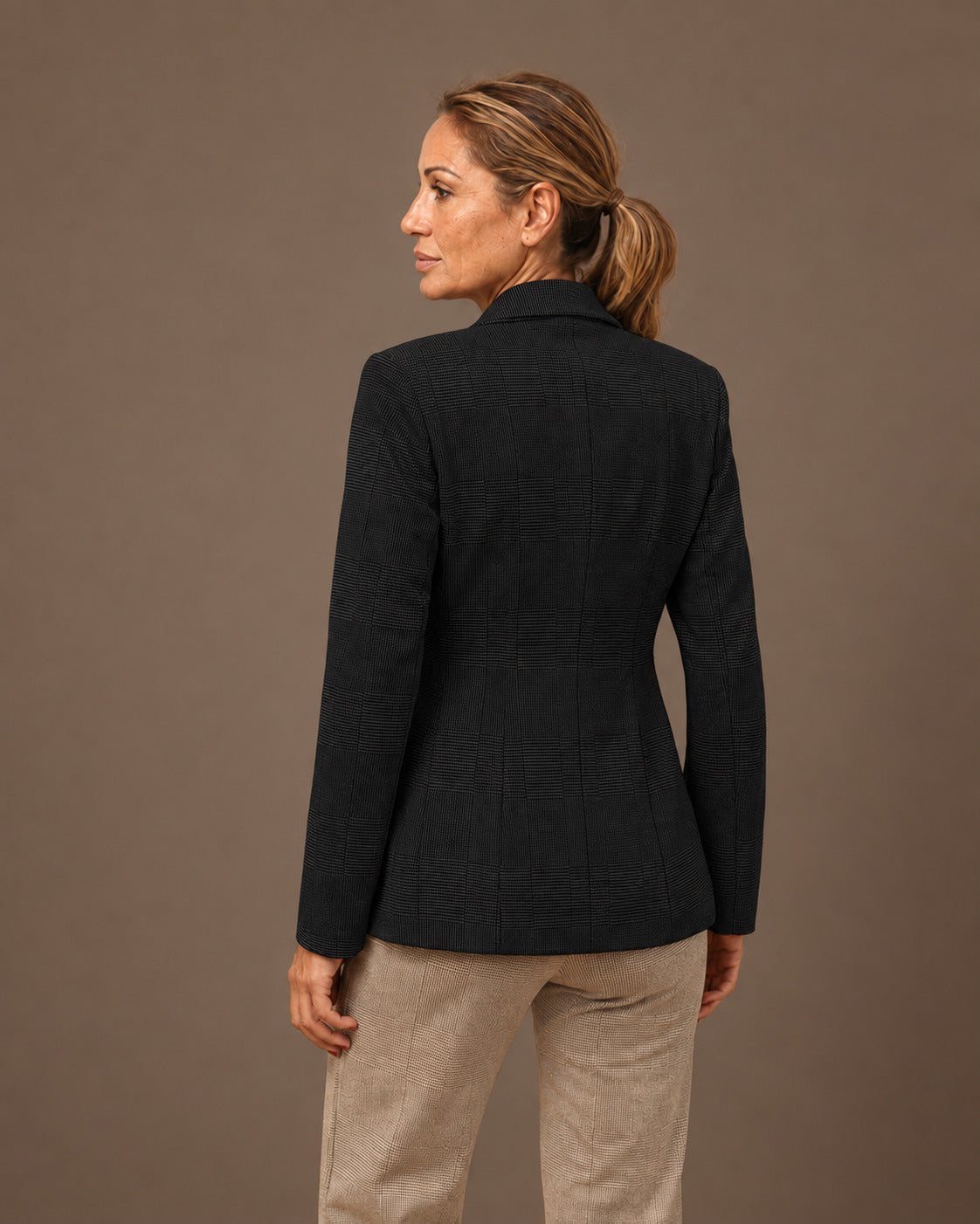 Maryley Abbigliamento Giacca monopetto in Galles elasticizzato 
