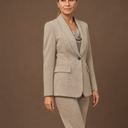 Maryley Abbigliamento Giacca monopetto in Galles elasticizzato 