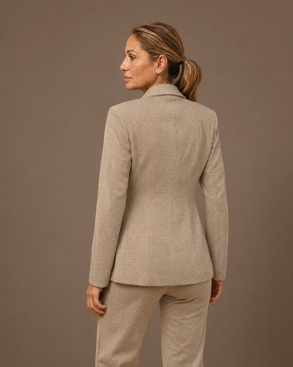 Maryley Abbigliamento Giacca monopetto in Galles elasticizzato 