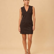 Maryley Abbigliamento Abito corto smanicato con scollo a V 
