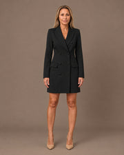 Abito robe manteau doppiopetto Maryley Nero