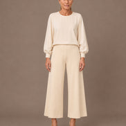 Maryley Abbigliamento Pantalone svasato in punto Milano 