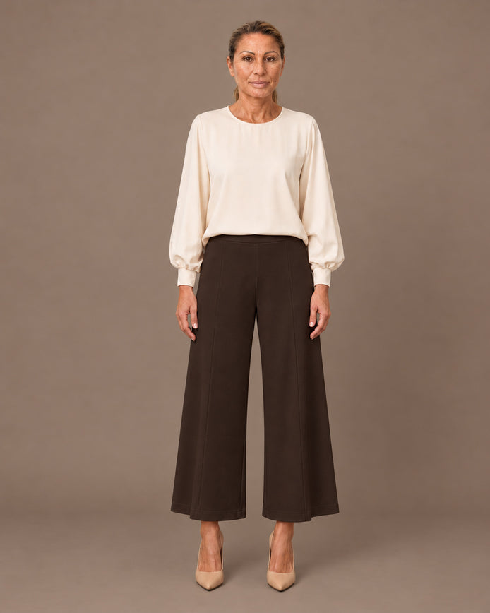Maryley Abbigliamento Pantalone svasato in punto Milano 