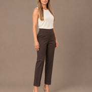 Maryley Abbigliamento Pantalone regular fit in punto Milano con risvolto 