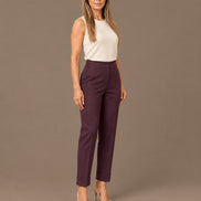 Maryley Abbigliamento Pantalone regular fit in punto Milano con risvolto 