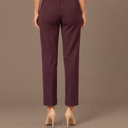 Maryley Abbigliamento Pantalone regular fit in punto Milano con risvolto 