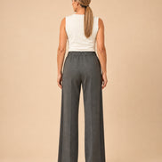 Maryley Abbigliamento Pantalone palazzo in punto Milano con inserti a contrasto 