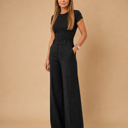 Maryley Abbigliamento Pantalone palazzo con tasche alla francese 