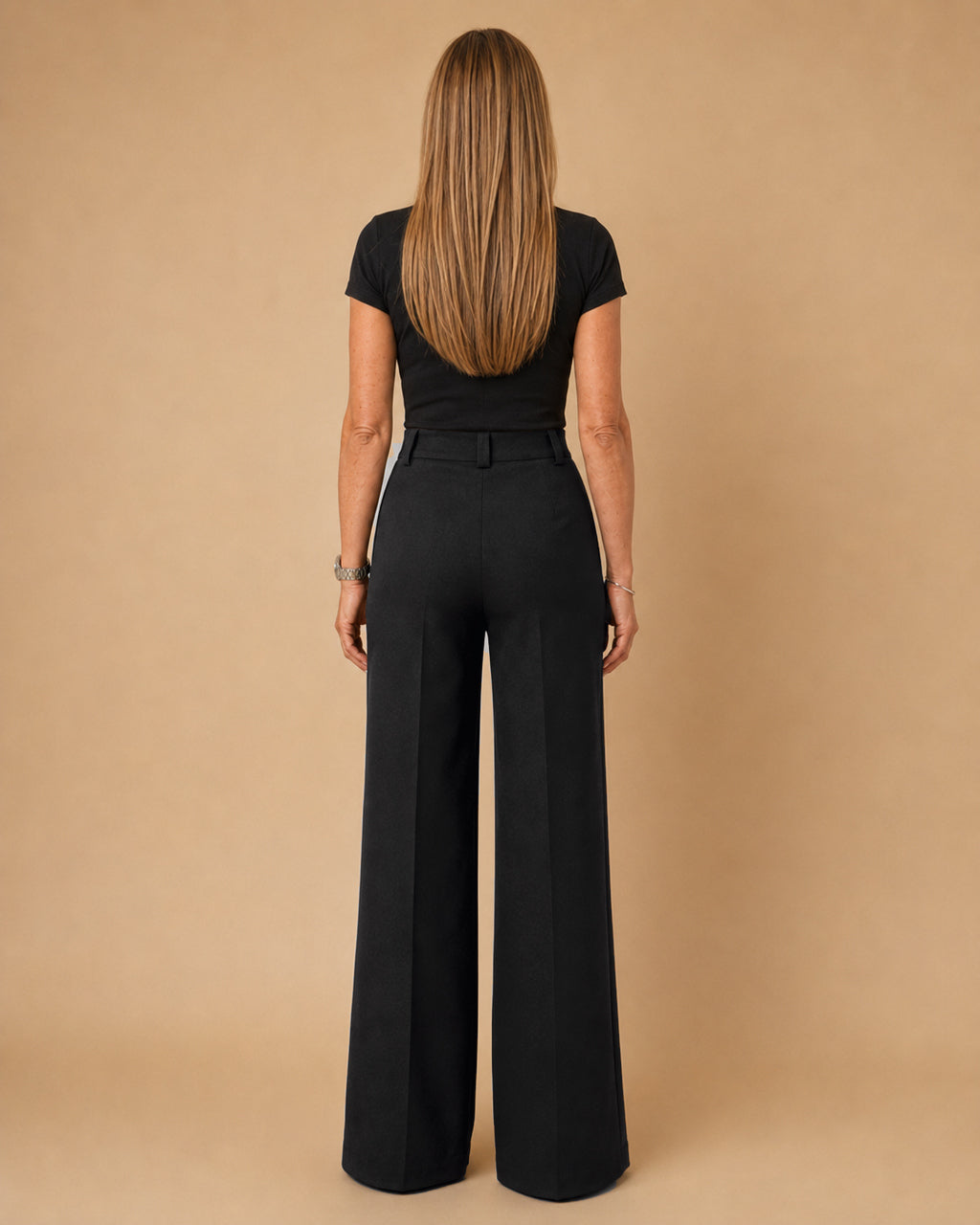 Maryley Abbigliamento Pantalone palazzo con tasche alla francese 