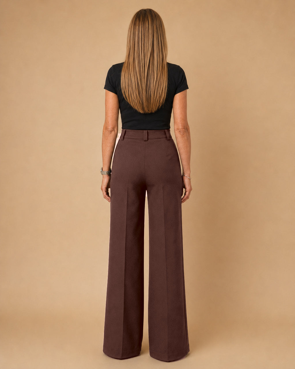 Maryley Abbigliamento Pantalone palazzo con tasche alla francese 