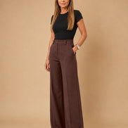Maryley Abbigliamento Pantalone palazzo con tasche alla francese 