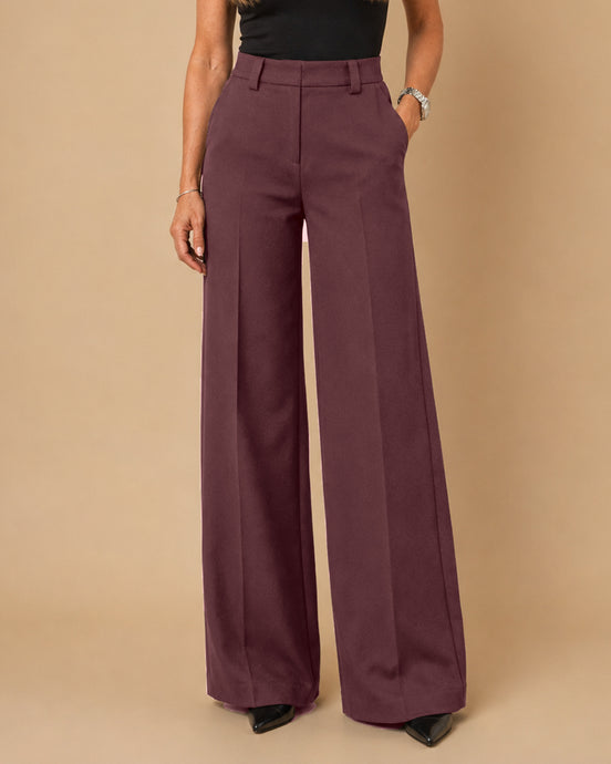 Maryley Abbigliamento Pantalone palazzo con tasche alla francese 