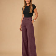 Maryley Abbigliamento Pantalone palazzo con tasche alla francese 