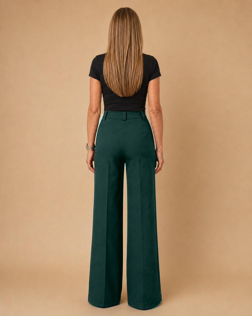 Maryley Abbigliamento Pantalone palazzo con tasche alla francese 
