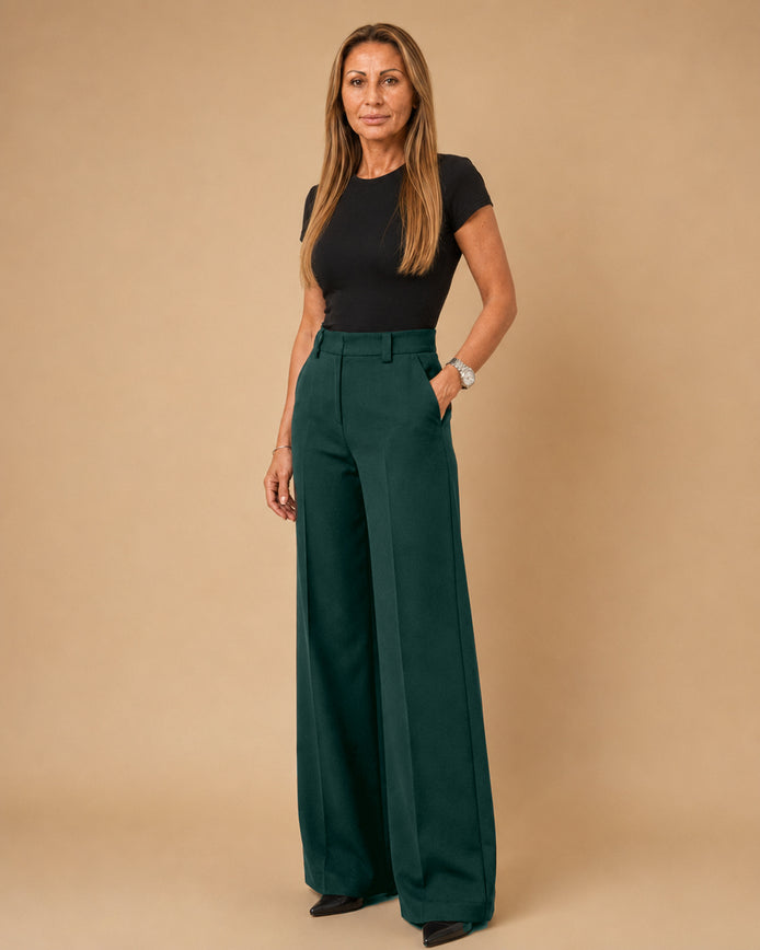 Maryley Abbigliamento Pantalone palazzo con tasche alla francese 