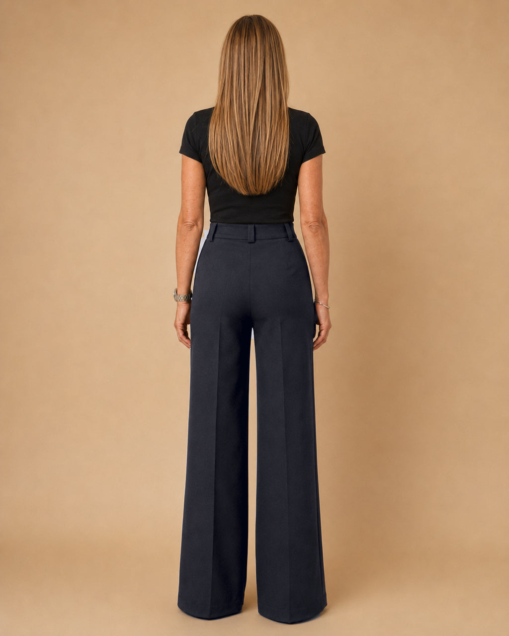 Maryley Abbigliamento Pantalone palazzo con tasche alla francese 