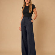 Maryley Abbigliamento Pantalone palazzo con tasche alla francese 