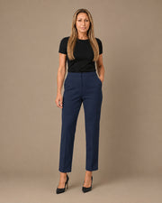 Pantalone dritto in punto Milano Maryley Blu