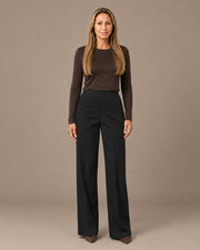 Pantalone palazzo in punto Milano Maryley Nero