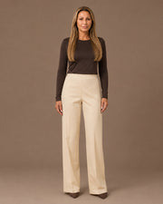 Pantalone palazzo in punto Milano Maryley Panna