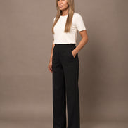 Maryley Abbigliamento Pantalone palazzo in felpa con elastico 