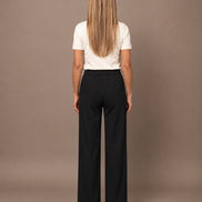 Maryley Abbigliamento Pantalone palazzo in felpa con elastico 