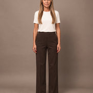 Maryley Abbigliamento Pantalone palazzo in felpa con elastico 