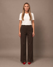 Pantalone palazzo in felpa con elastico Maryley Moro