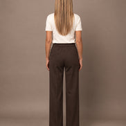 Maryley Abbigliamento Pantalone palazzo in felpa con elastico 